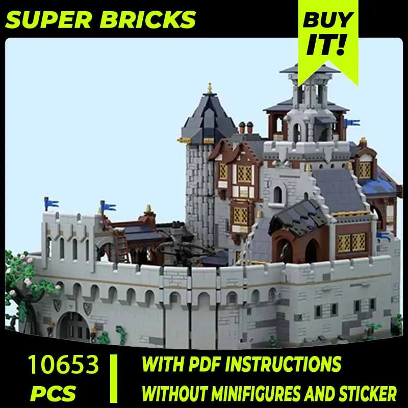 

Moc Building Bricks Military Fortress Model Black Falcon Royal Castle Technology Blocks Gifts Christmas Toys DIY Sets Assembly