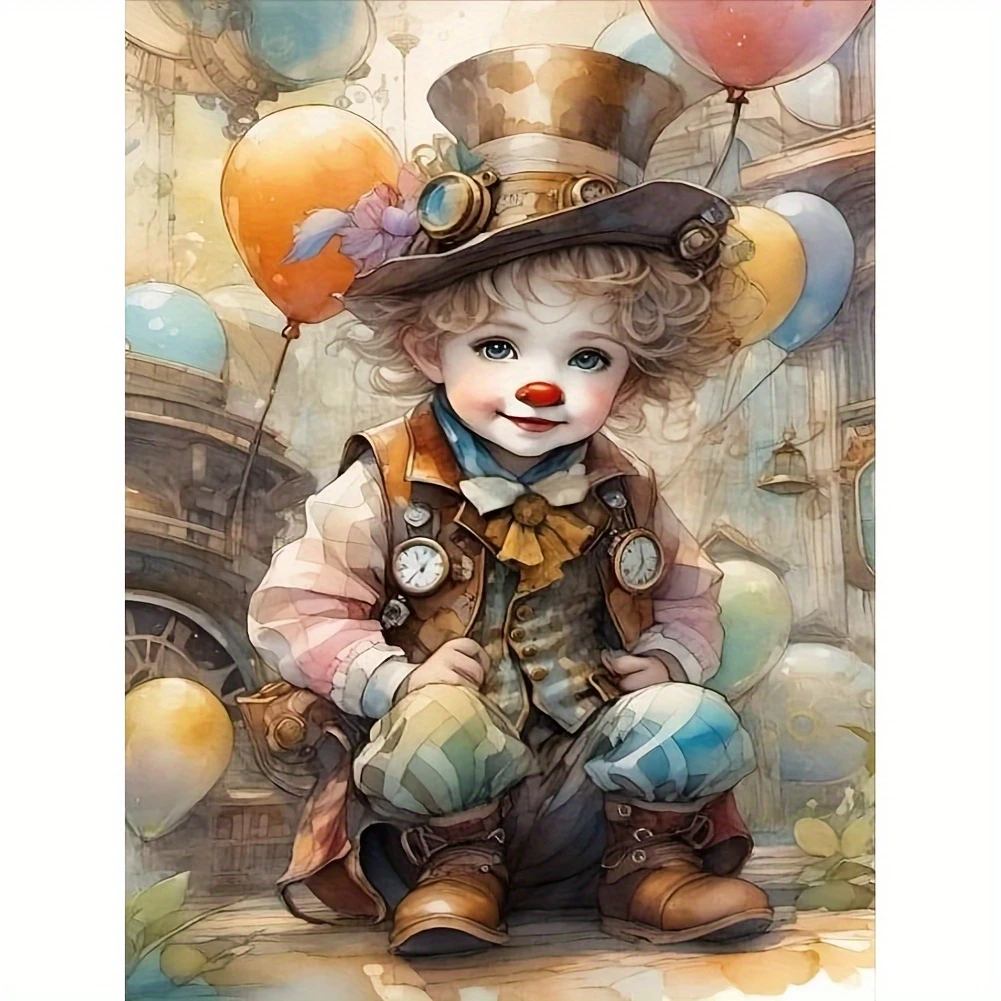 

Cute Little Boys Clown Balloons 500/1000/1200/2000 PCS Jigsaw Puzzles Family Activity Games for Gameroom Bedroom Gift Home Decor