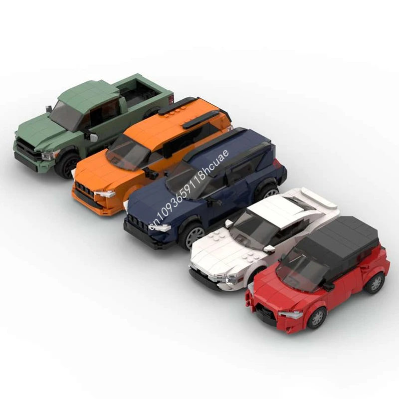 1791 Stück MOC-Spielzeugfahrzeug-Set mit fünf Fahrzeugen, City Champions, Superauto-Bausteine, Weihnachtsgeschenk, Top-Auswahl für Kinder