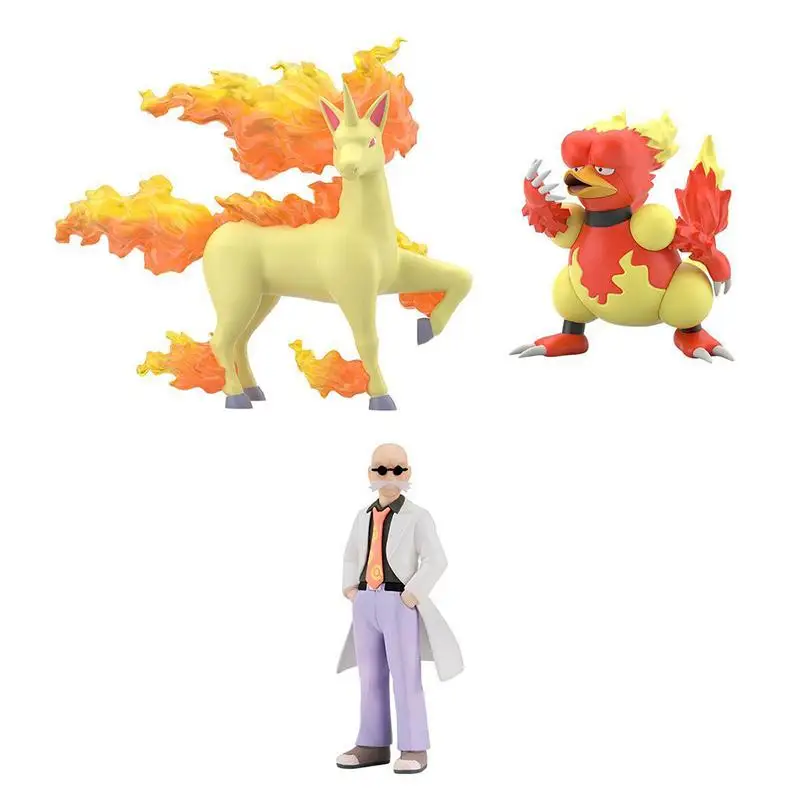 

Genuine Bandai Pokemon Scale world Kanto region Blaine Magmar Rapidash Action Figure Model Toys Gift for Birthday Children