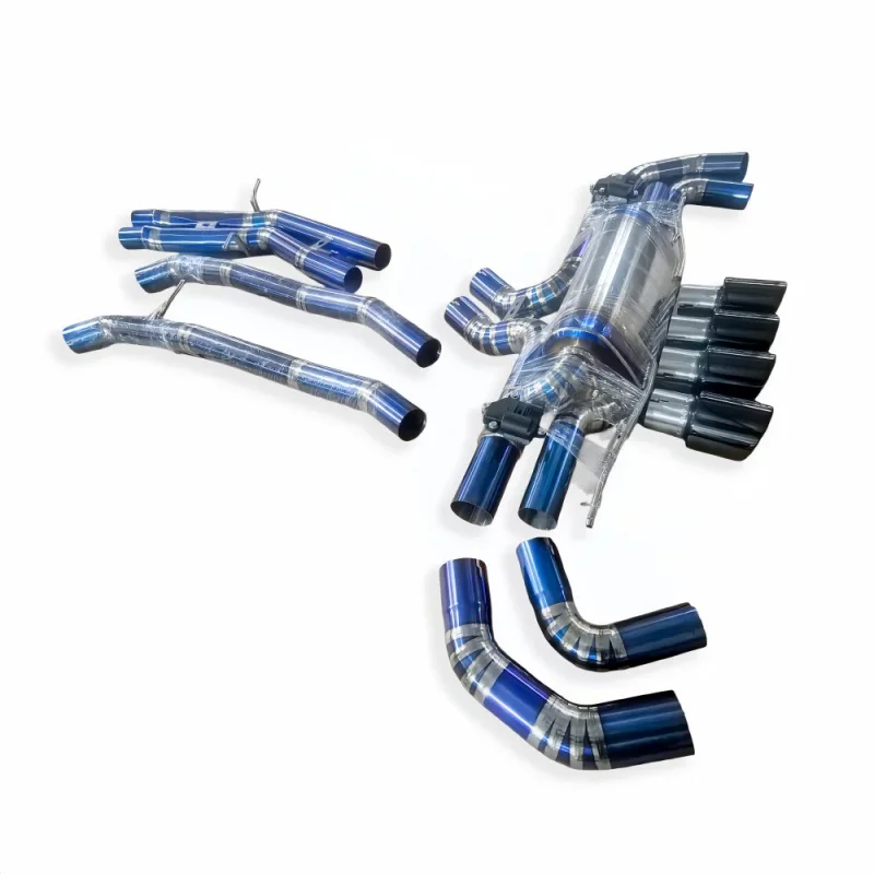 

Car Catback Exhaust Pipes with Valve Control for Porsche Cayenne Coupe 3.0T 2019-2024 Titanium Alloy Muffler Exhaust System