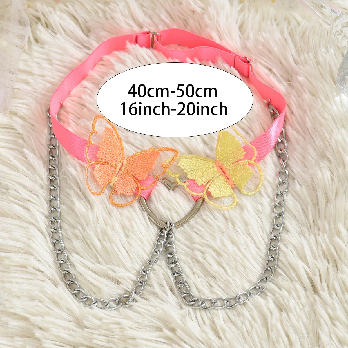 Anneau de jambe réglable en chaîne de jambe d'amour papillon de couleur Sexy pour jeune femme rose et tendre