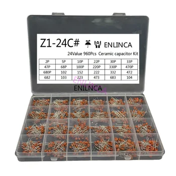 960 قطعة/الوحدة السيراميك مكثف مجموعة متنوعة 2PF-0.1UF 50 فولت السيراميك المكثفات مجموعة 24 قيمة * 40 قطعة capacitors بها بنفسك المكثفات الإلكترونية 20%