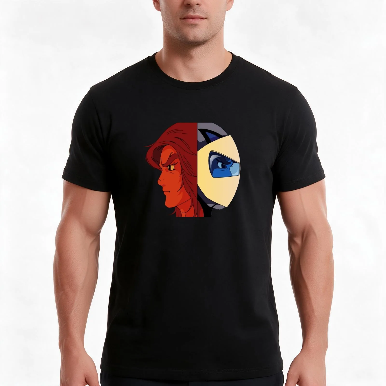 Actarus - Goldrake T-Shirt Summer Casual Cotton Tee Oversized Streetwear Tops Vintage Graphic Print Loose Fit Short Sleeve