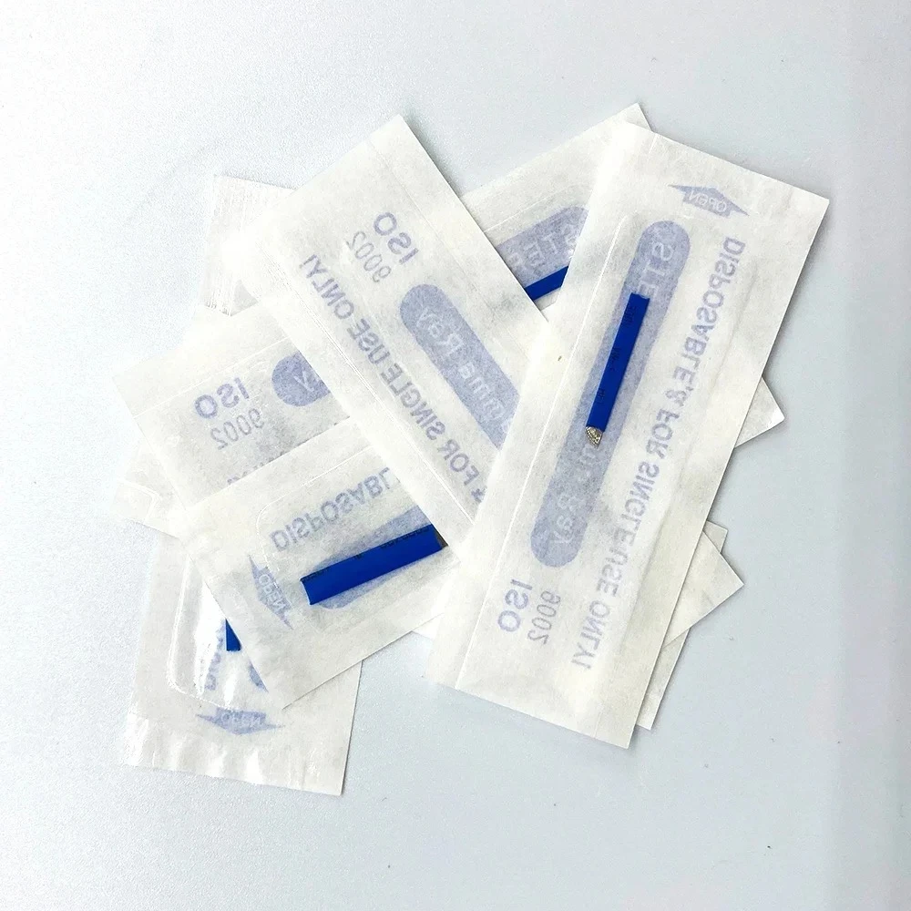 

Blue Tebori Microblading Needles Permanent Makeup Needle Eyebrow Manual Tattoo Needles Blade Needles 50pcs