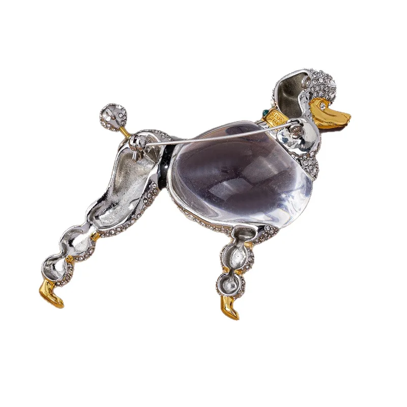 2026 Fashion Original Design Copper-Gold Resin Jelly Series Necklace  Vintage Jewelry for Women and Men Detachable Brooch