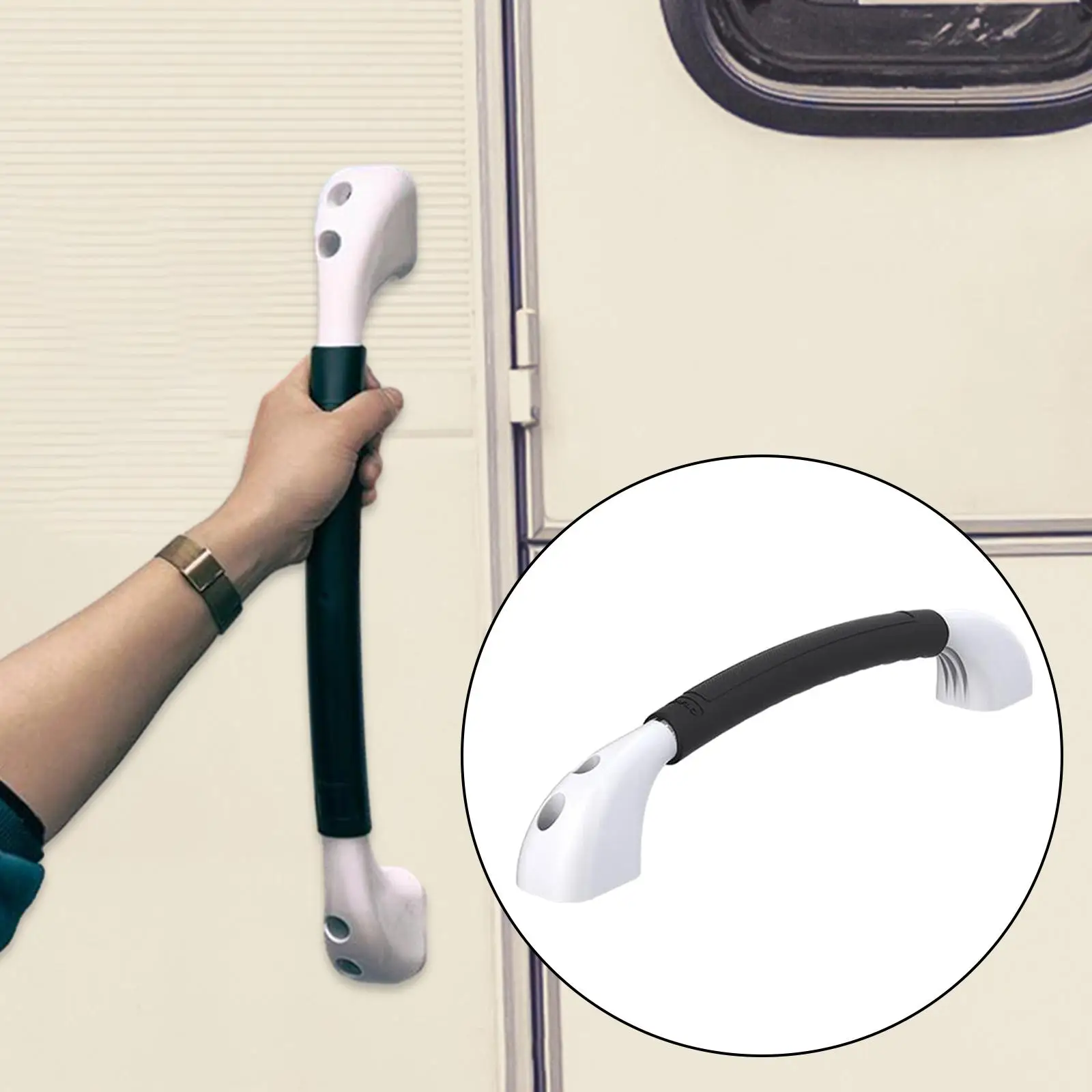 

472mm RV Camper Entry Door Assist Bar Versatile Comfortable Grip Universal