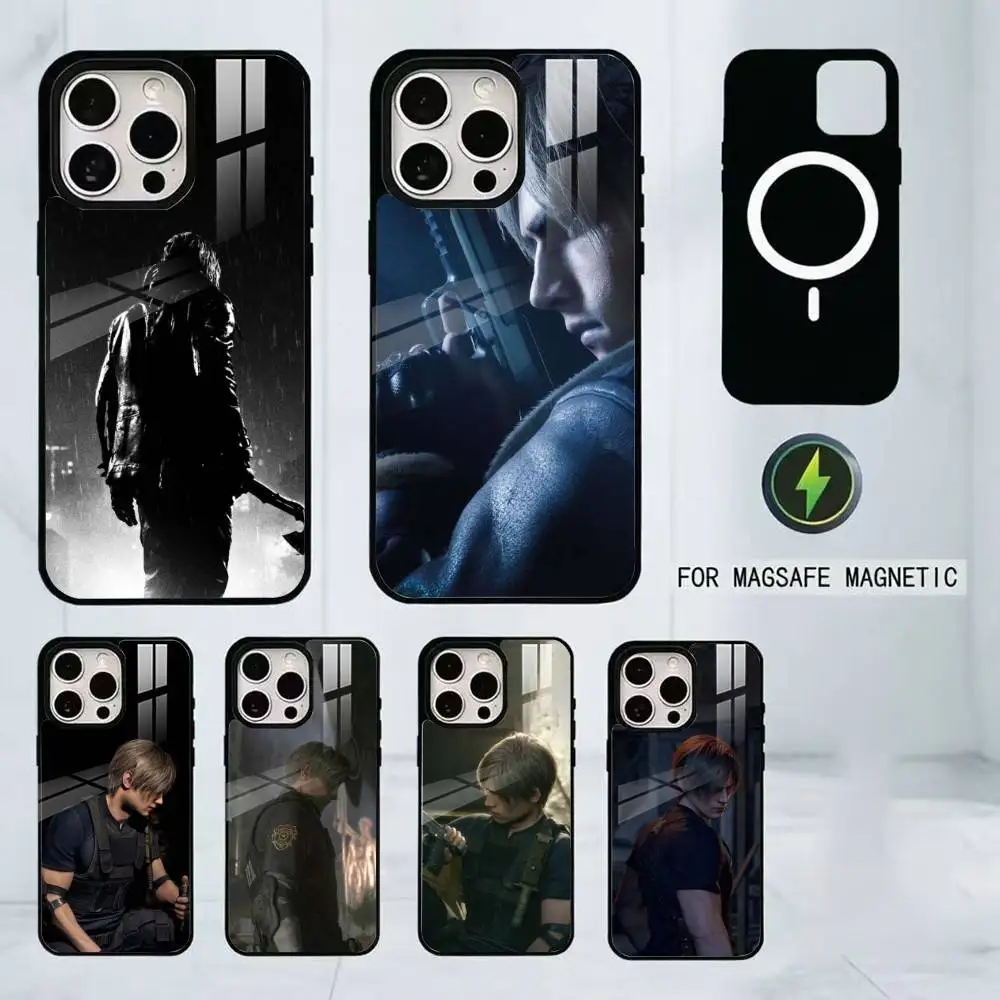 

Leon Kennedy Phone Case For iPhone17,16,15,14,13,12,11 Plus,Pro Magnetic For Magsafe Wireless Charging