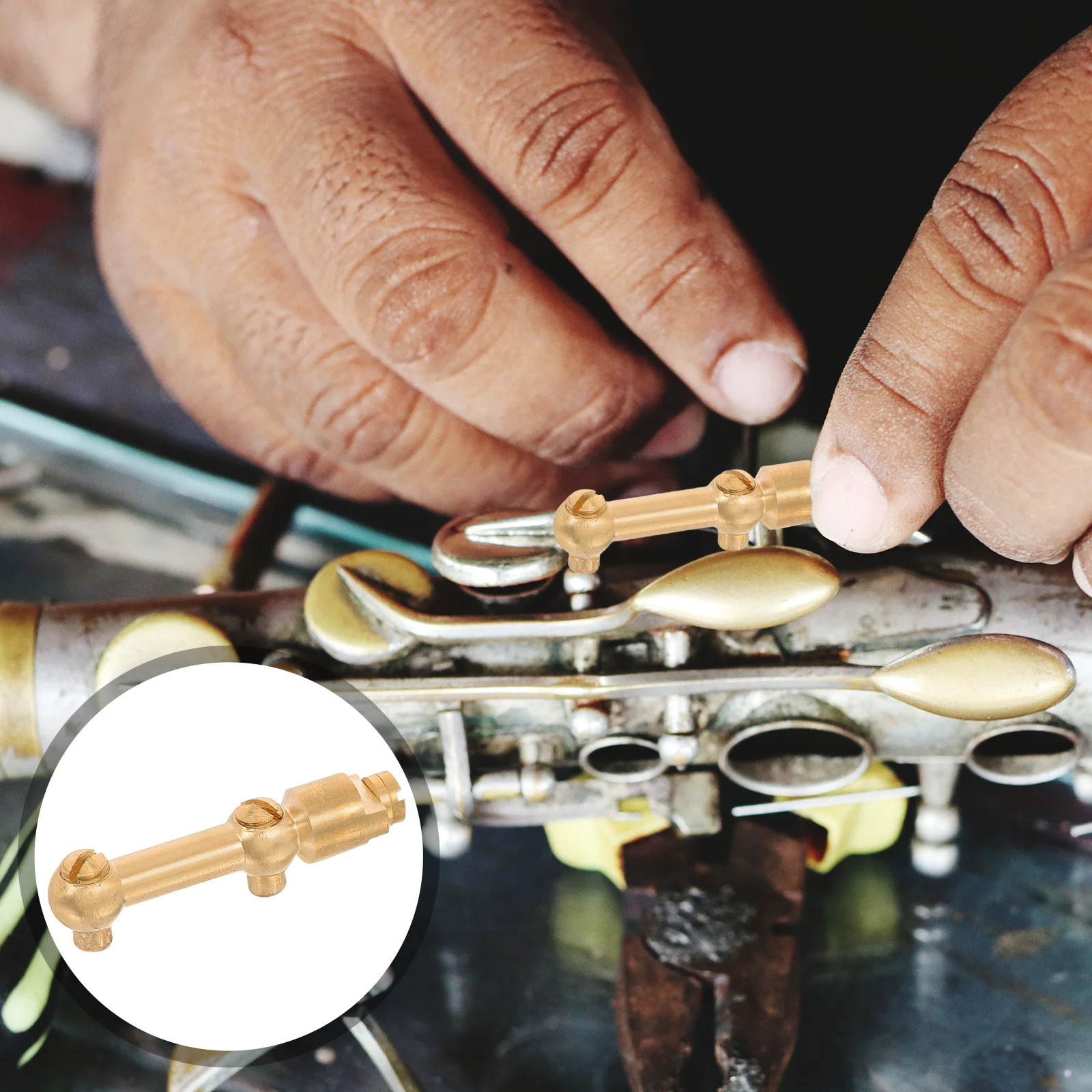 

Saxophone Adjustment Screw High Precision For Straight Curved Neck Soprano Sax Maintenance Tool Portable Woodwind Repair