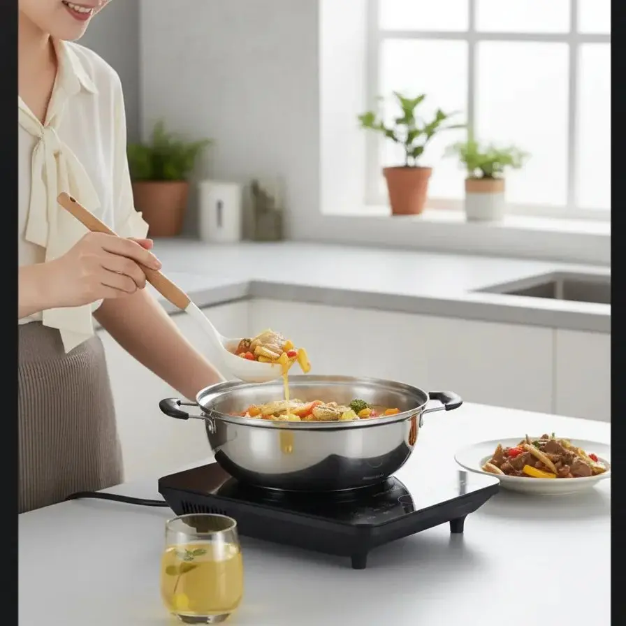 

Бытовая индукционная плита Joyoung, многофункциональная кастрюля, интеллектуальный дизайн для жарки и кипячения