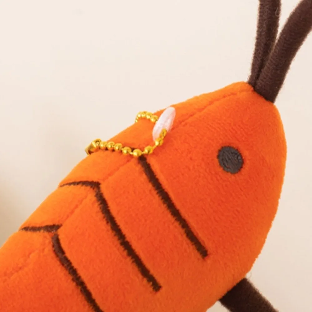Backpack Pendant Stuffed Lobster Pendant Funny Design Soft Shrimp Pendant Animal Cute Shrimp Keychain Boys
