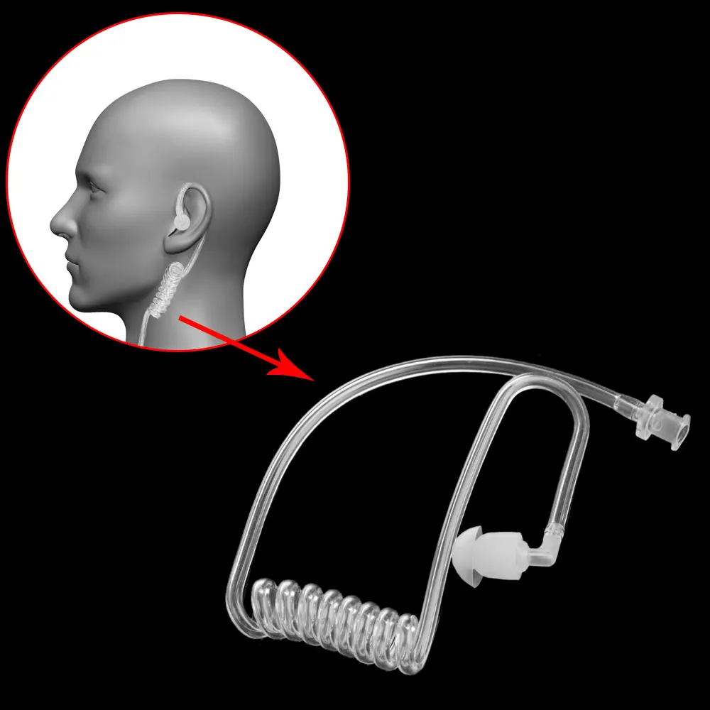 

Silicone Earphone Transparent Coil Acoustic Air Tube Earplug For Two-Way Radio Walkie Talkie Earpiece Headset Accessories