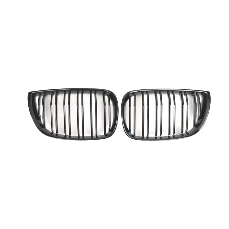 

Для BMW E81 E87 E82 E88 128I 130I 135I Автомобильный передний бампер, решетка для почек, гоночные решетки, глянцевый черный гриль с двумя планками 04-07