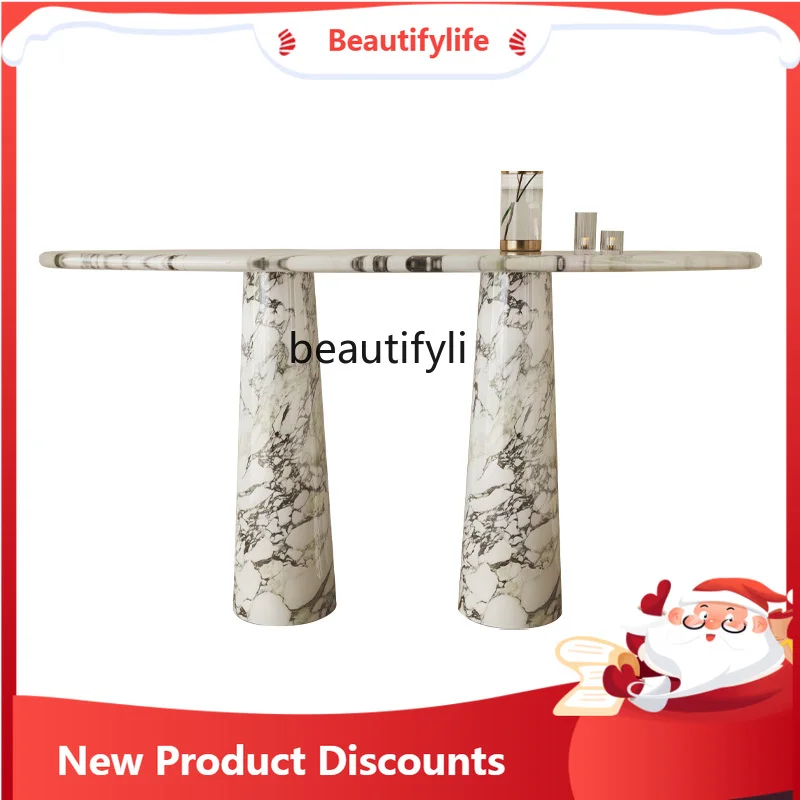 

X188 French retro high-end, marble entrance, French light luxury entrance table against the wall in the entrance hall