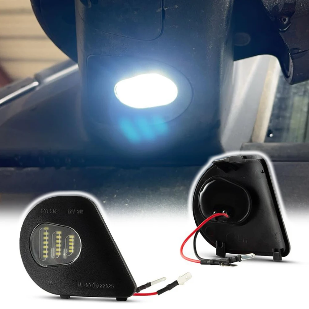 For Dodge Ram 1500 2500 3500 4500 5500 Under Side Rearview Mirror LED Puddle Light Daytime Running Clearance Lamp Car Styling