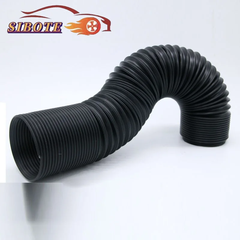 Car Modification Flexible Intake Hose 76mm Air Duct Soft Tube 1m Extensible Universal Steel Wire Reinforced Pipe Outdoor Camp
