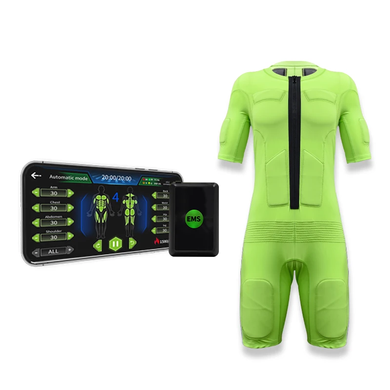 Ems Electrostimulation Muscle Simulator Suit Silicone Muscle Suit Cellulite Reduction Training Fitness Set