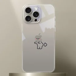 Funny Matchstick Men Clear Phone Case For iPhone 17 14 15 13 12 11 16 Pro Max Mini SE4 7 8 Plus 17E Air Cartoon Back Cover Shell