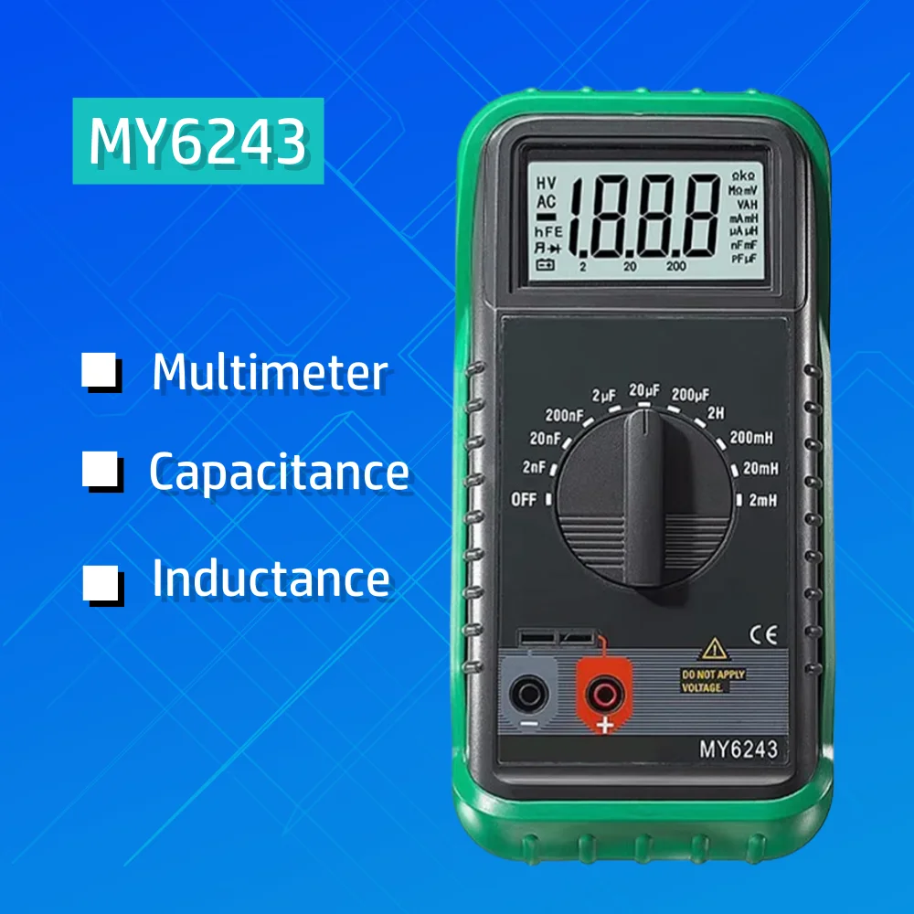 

MY6243 Digital Multimeter Capacitance Inductance Tester C/L Inductance Meter 2m/20m/200mH/2H Capacitance Meter 2nF-200uF
