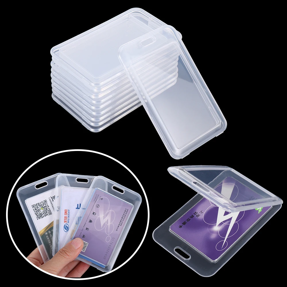 10pcs Waterproof Transparent Card Cover Women Men Student Bus Card Holder Case Business Credit Cards Bank ID Card Sleeve Protect