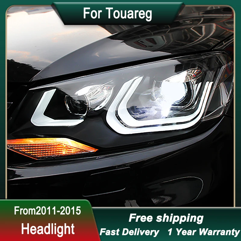 Car Headlights For VW Touareg  2011-2015 Upgrade to  LED lens Tail Light  Head Lamp  DRL Head Lamp Front light Assembly