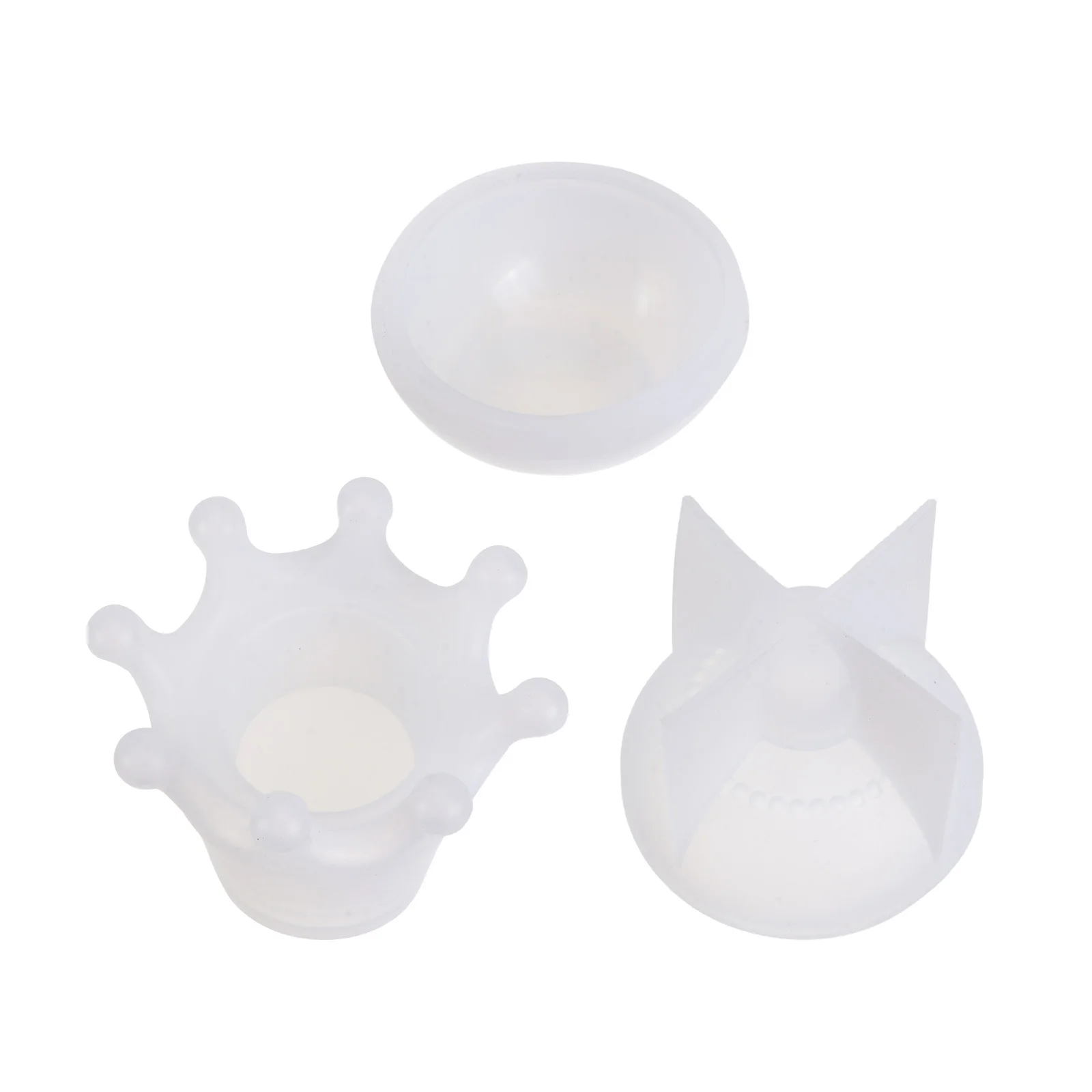 2Pcs Crown Silicone Mold Food Grade DIY Crystal Epoxy Jewelry Storage Box Small Size Easy Carry Durable Epoxy Mould
