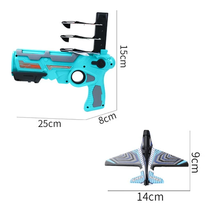 Foam Plane Glider Toys Catapult Plane Gun Toy Children Outdoor Game Shooting Toy Parent-Child Interaction Shooting Toys Gift