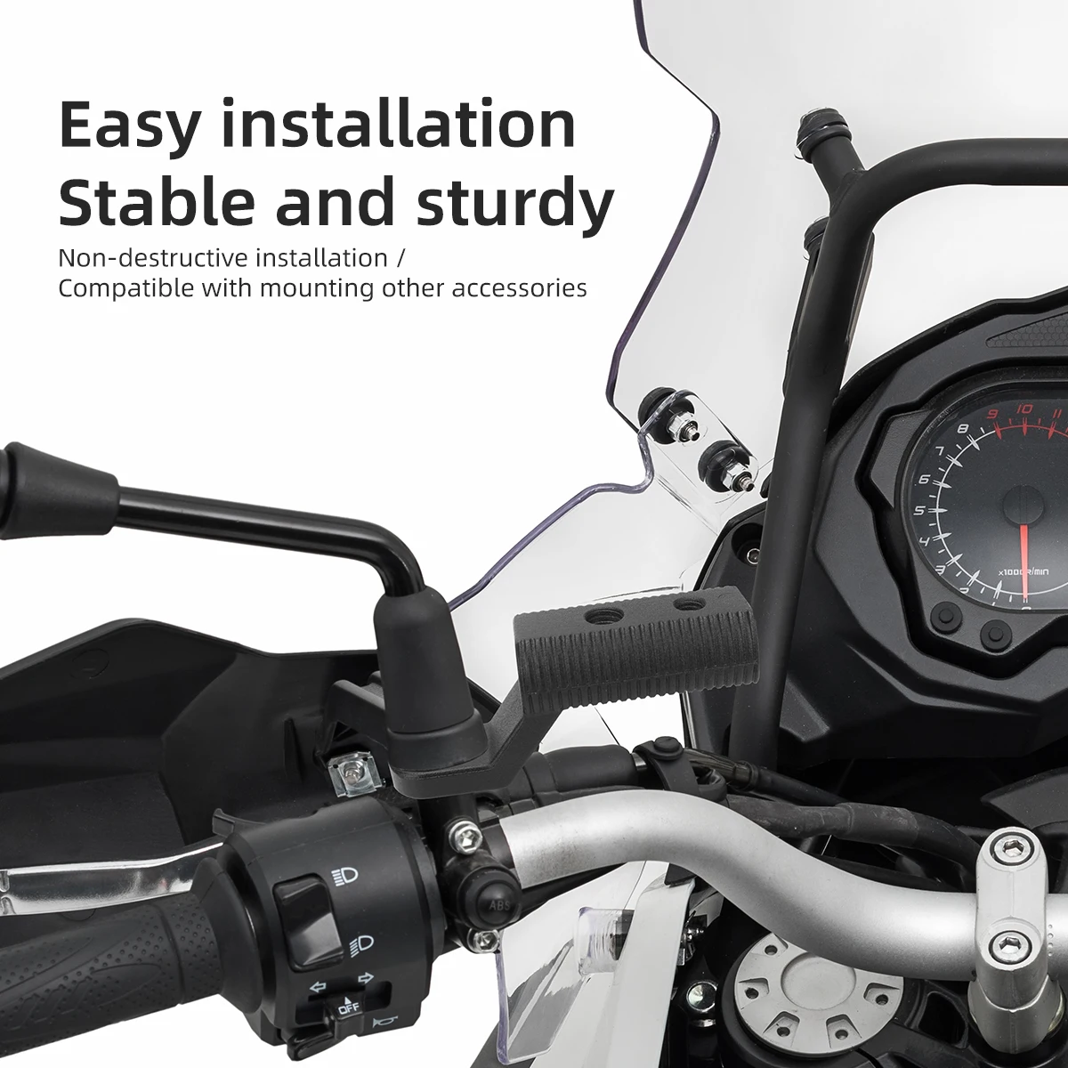 1PC Motorcycle Mirror Extension Front Bracket Aluminum Alloy Multifunctional Expansion Mount Holder For Motorcycle Accessorie