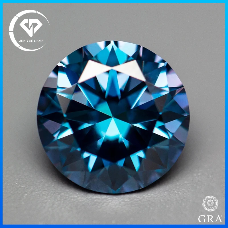 

New Sapphire Blue Moissanite Stone with Certificate VVS1 GRA Certified Moissanita Lad Diamond Loose Gemstones Pass Tester