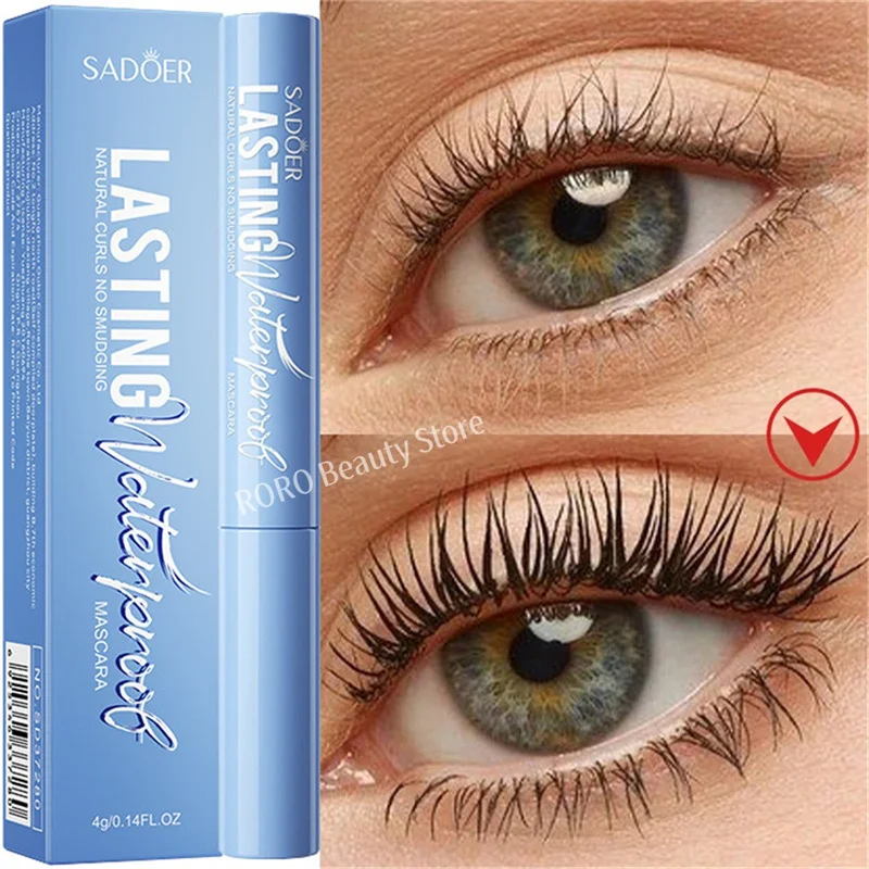 มาสคาร่าสีดํากันน้ํา Anti-Smudge Long Lasting Silky Eyelashes Thicken มาสคาร่ายาว Make Up Beauty Eye เครื่องสําอางเกาหลี