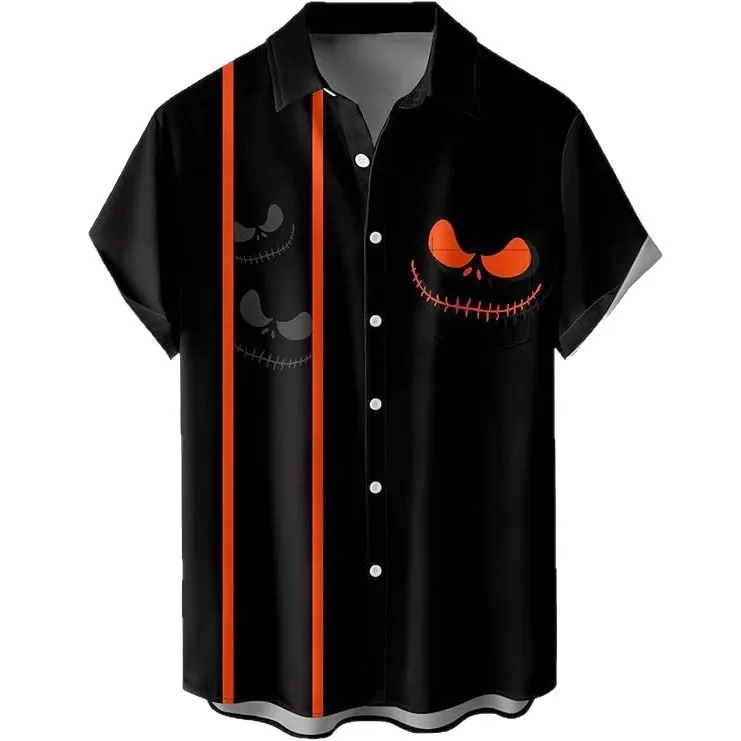 Summer Short Sleeved Shirt Casual Button Up Collar Top Loose Digital Printed Shirt Trendy Cardigan T-shirt Travel 2025