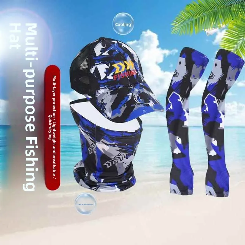 conjunto-de-protecao-solar-para-pesca-masculina-em-quatro-pecas-equipamento-para-camping-e-viagem-ao-ar-livre-incluindo-cha