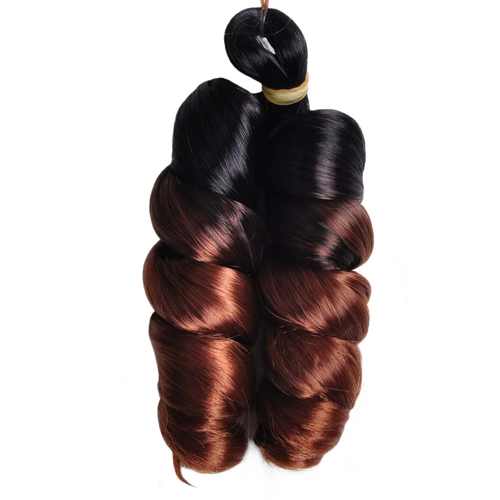 Cabello trenzado rizado suelto de 12 pulgadas, cabello trenzado preestirado hinchable, fácil de trenzar, cabello de ganchillo, rizos ondulados, cabello sintético a granel