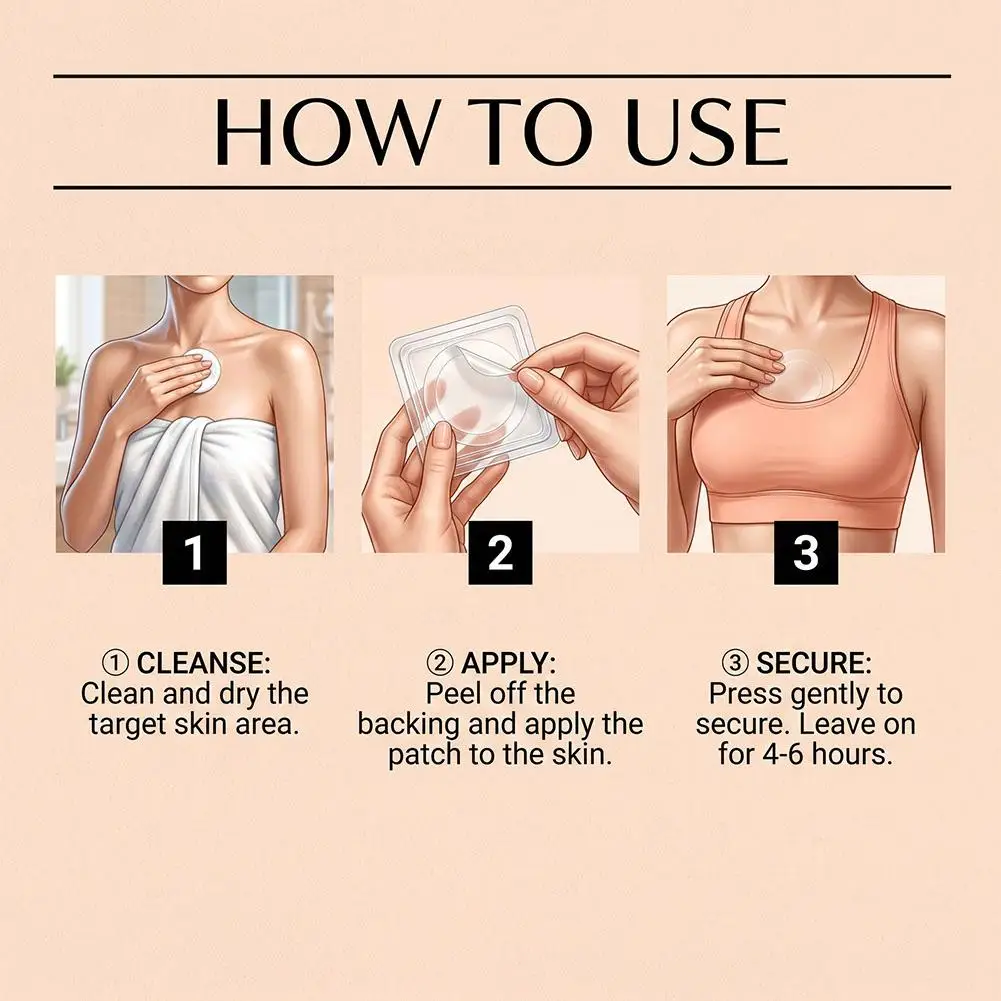 3 In 1 Breast Volume Boost Firm Patches Nano Water Soluble Microneedle Patches Lifting Firming Butt Enhancement Skin Care Patch