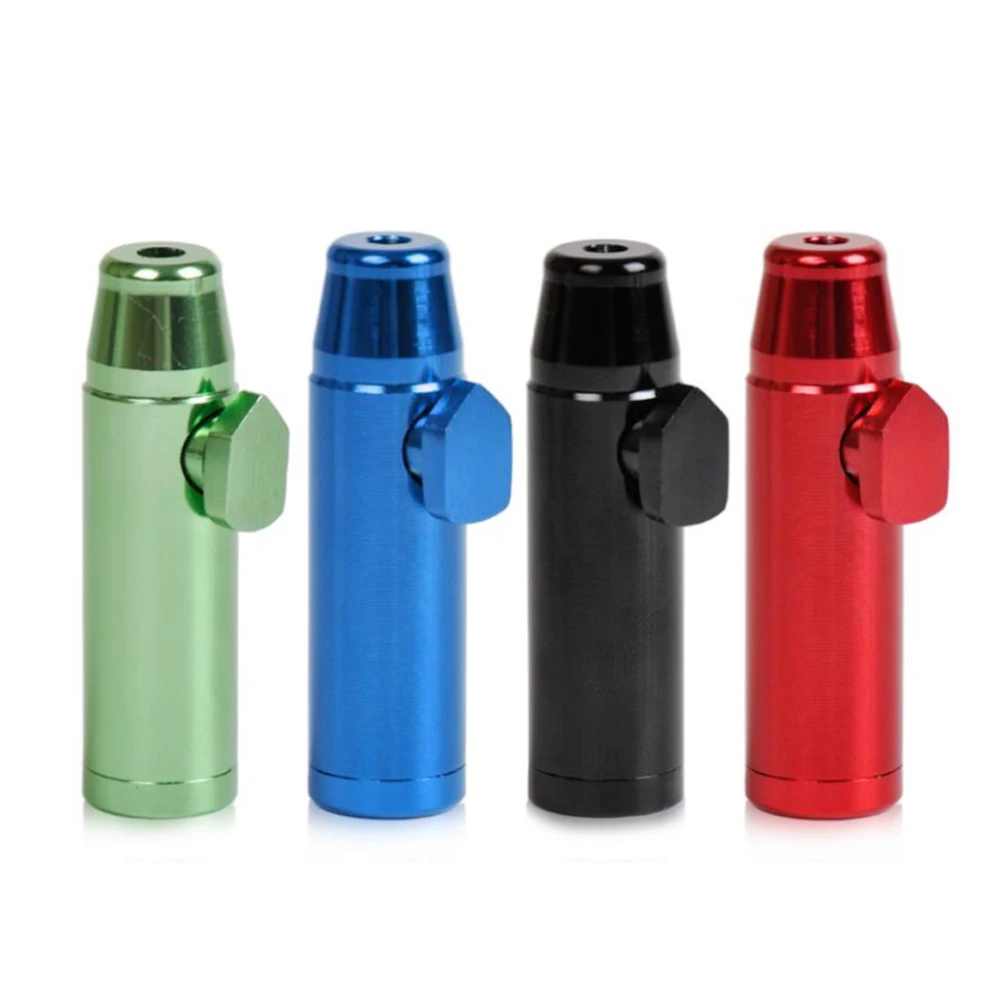 2 قطعة سبائك الألومنيوم رصاصة موزع التدخين اكسسوارات أداة مانعة للتسرب صندوق تخزين زجاجة لدخان التبغ كهدية للرجال #1