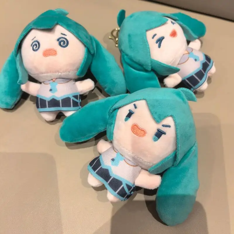 Kawaii Cartoon Hatsune Miku Plush Toys Keychain Anime Peripheral Backpack Pendant Stuffed Doll Friend Birthday Gift Decoration