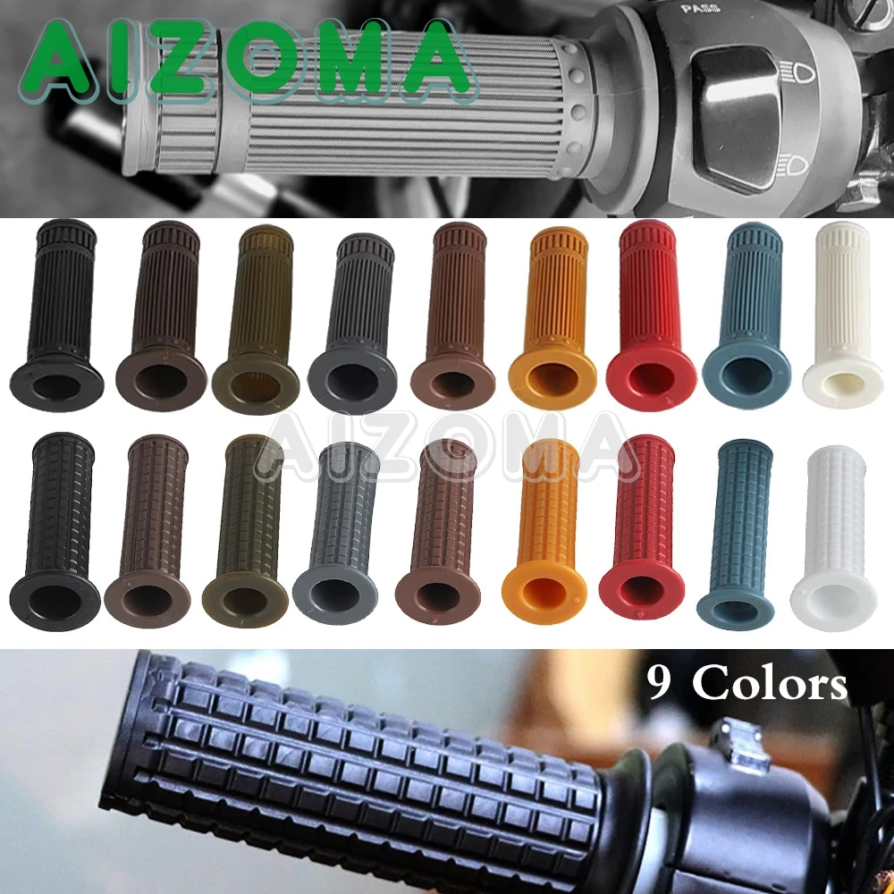 1 Pair 1 inch 25mm 28mm Assist Bar Ends Motorcycle Rubber Handlebar Hand Grips Gel For Cruiser Dirt Street Bike Scooter Enduro