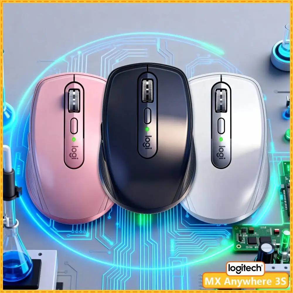 Office MX Anywhere 3S - 8000 DPI, 3-Device Bluetooth, Fast Charge, Perfect for Watch Store Desk & Daily Routine Work