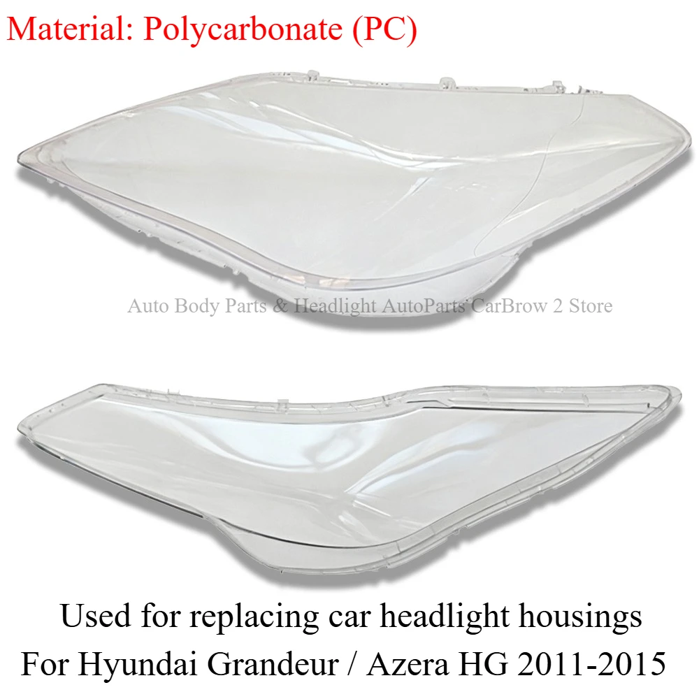Auto PC Headlamp Lens Shell Fit For Hyundai Grandeur / Azera HG 2011‑2015 Lamp Outer Mask Replace Hazy Old Shell