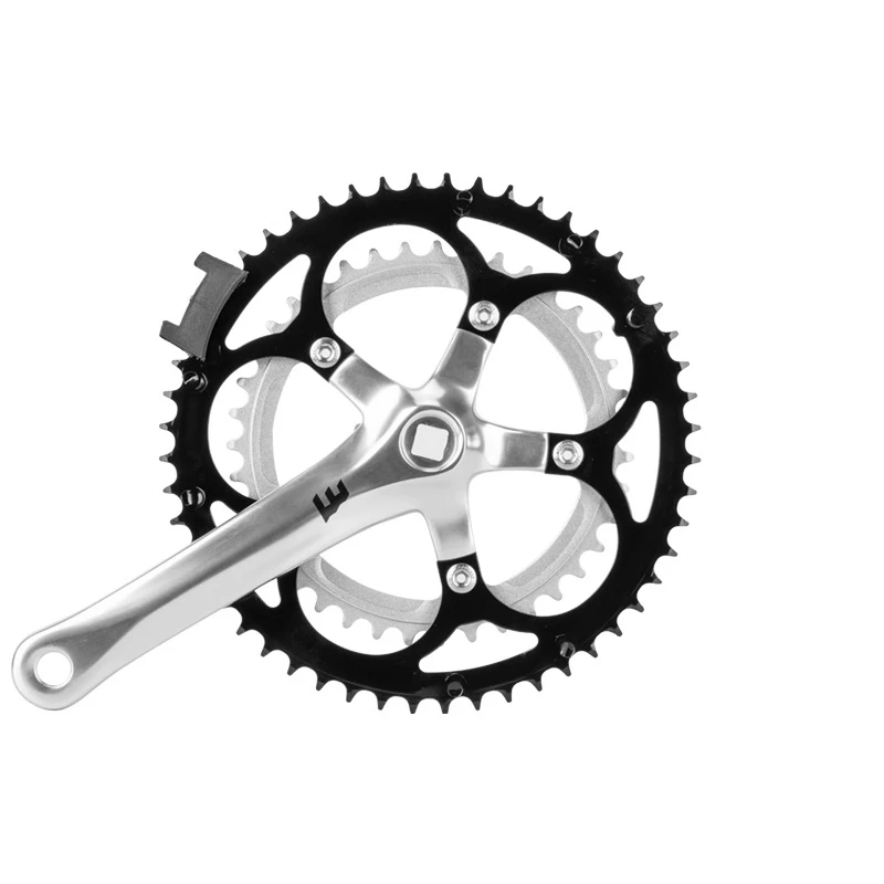 

Aluminum Alloy Road Bike Crankset 170Mm Detachable Crank Gear Shift Steel Gear 52-39T Compatible with 8/9/10 Speed