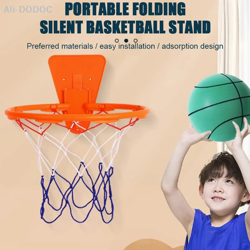 Indoor Basketball Frame With Non Perforated Wall Mounted Adjustable Basketball Frame, Silent Ball Throwing Basketball Frame