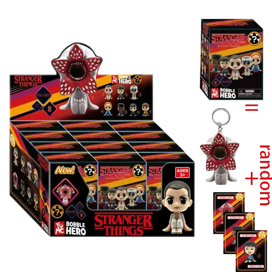 8 Figurki Stranger Things Eleven Steve Dustin anime kreskówka figurka blind box brelok model zabawka prezent niespodzianka