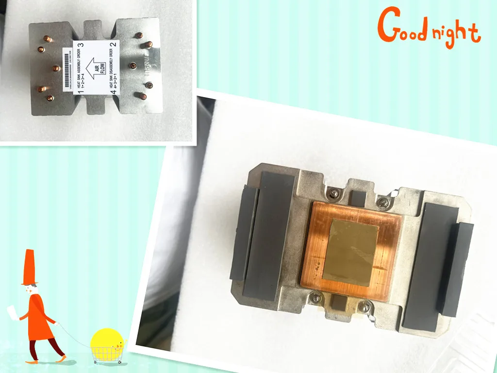 

Original For SXM2 GPU Cooler V100 P100 Radiator 10 Copper Tubes For cooling Height 11CM Heatsink Fast Ship