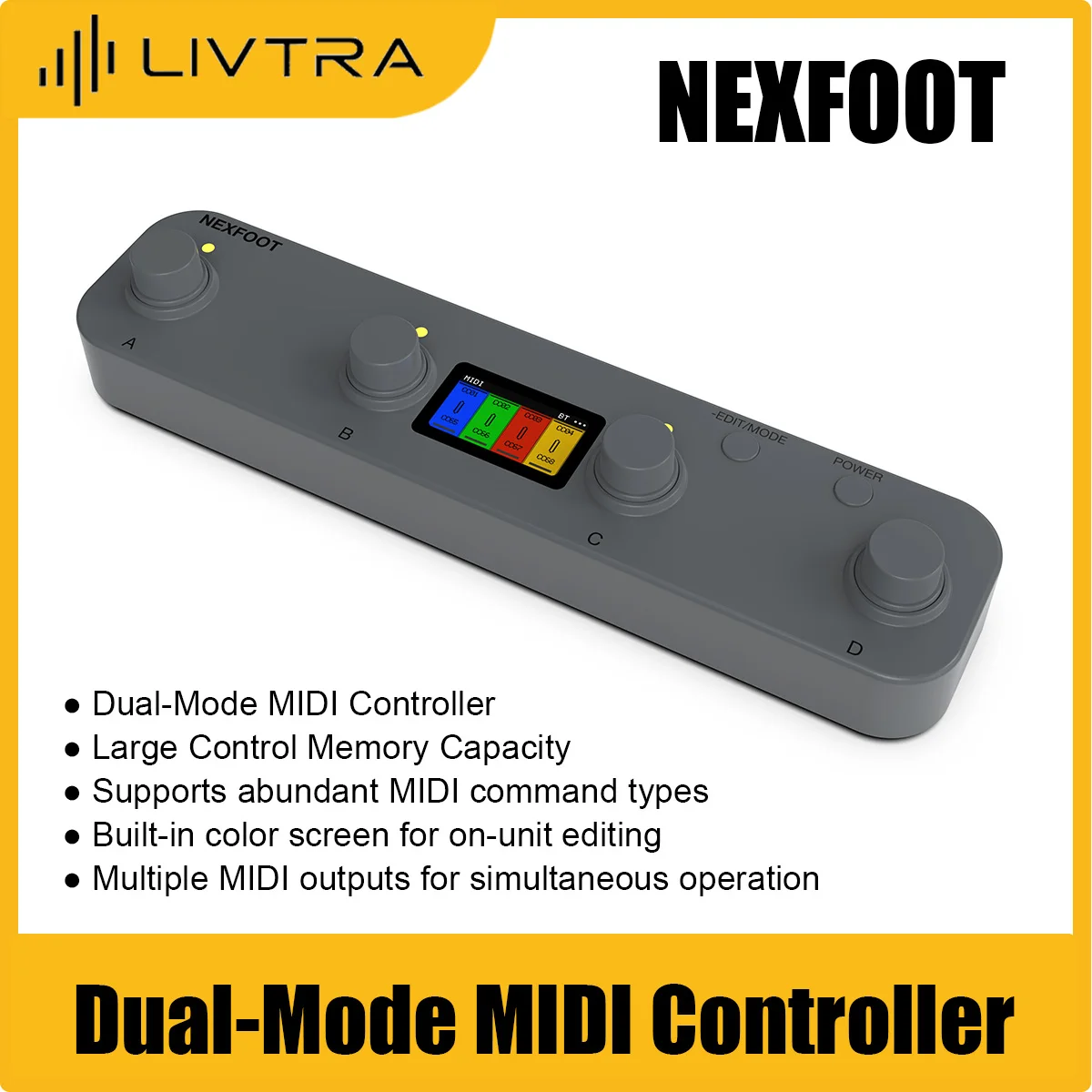 LIVTRA NEXFOOT MIDI Pedal Controller - 1.47
