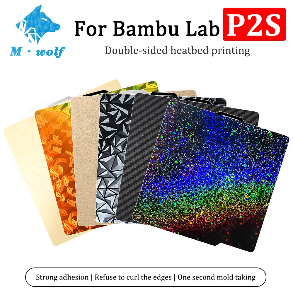 

P2S Build Plate Bambu Lab X1/P1/A1/P2 Series Heatbed Spring Steel Sheet Double Sided 257x257mm Smooth PEI Sheet PEO PET Hotbed