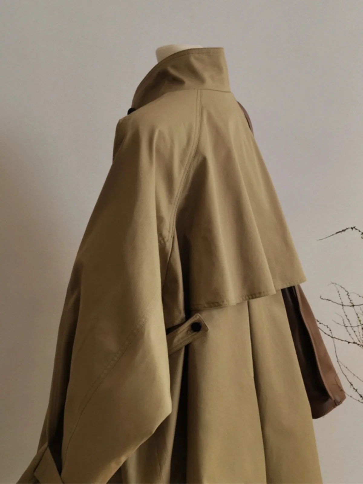 

New Autumnal Vintage Women's Long Sleeve Casual Stand Collar Windbreaker Outerwear Loose Fit Slimming Versatile Coat E12406