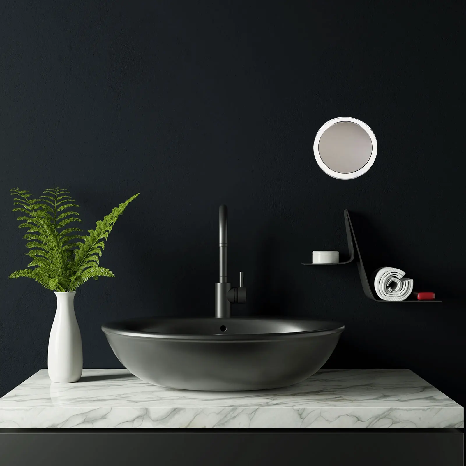 Portátil 20x ampliação espelho de maquiagem ventosa reflexão hd ideal para sobrancelhas cílios postiços rotina diária