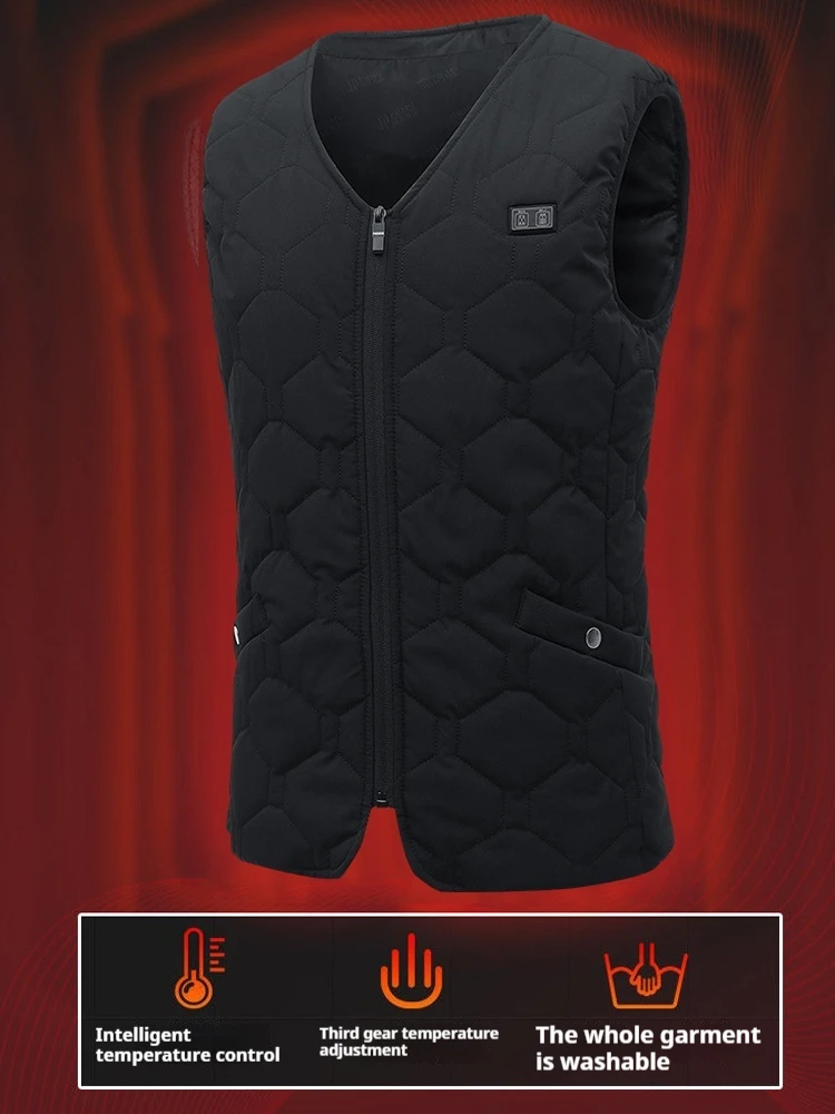 AliExpress NONE Intelligent Charging Heating Vest Electric Vest Down Jacket Cotton Jacket Heating Clothes Heating Cotton Jacket Cycling
