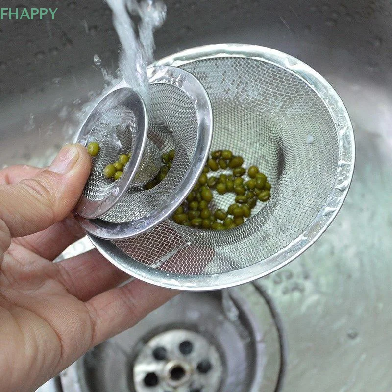 1 buah Filter wastafel air dapur baja tahan karat saringan saluran kamar mandi jaring penangkap rambut Shower Aksesori dapur