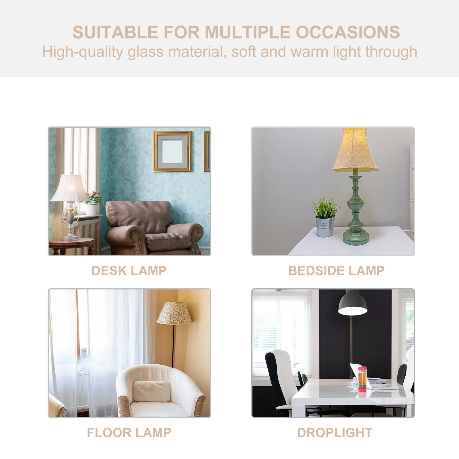 1Pcs Ceiling Light Cover Glass Lampshade White Modern Durable Decorative Home Light Cover Decorative Lampshade